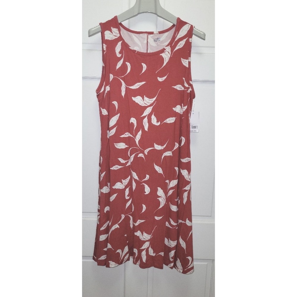 Croft & Barrow Women's Rayon Jersey Knit Sleeveless Dress - Sienna - Large